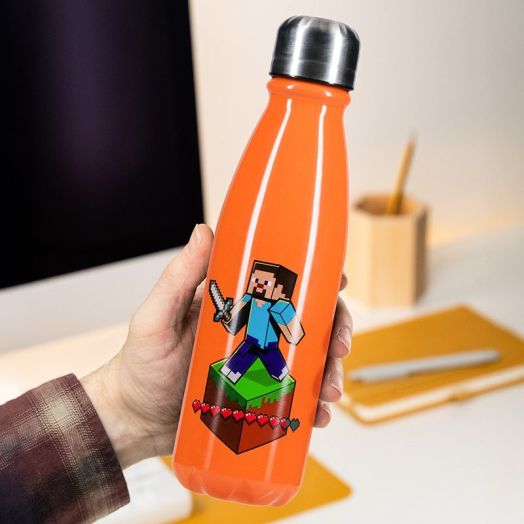 Minecraft Aluminium Water Bottle 600ml