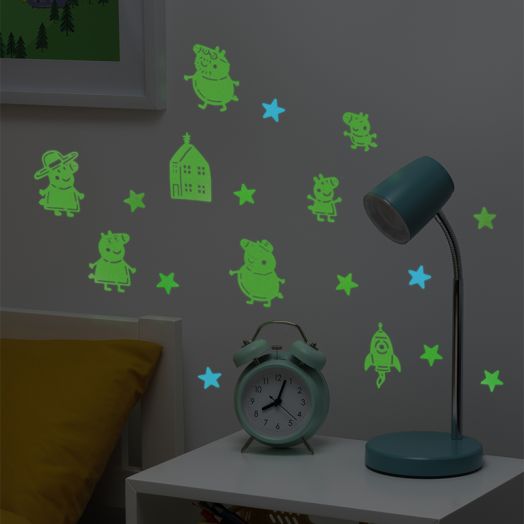 Peppa Pig Glow in the Dark Wall Decal Stars