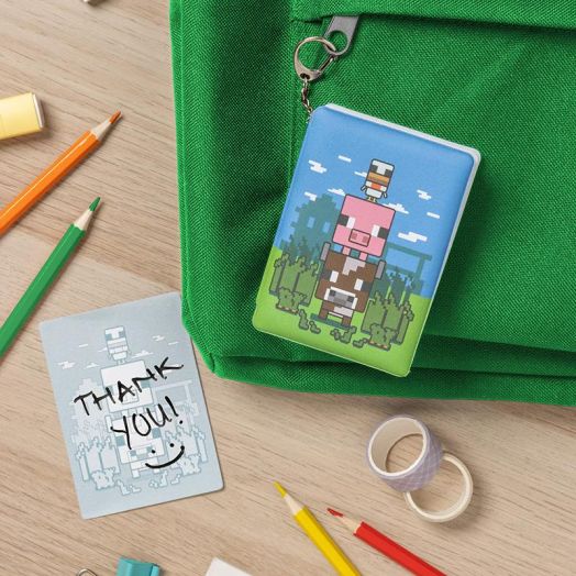 Minecraft Mini Puffy Notepad Keyring