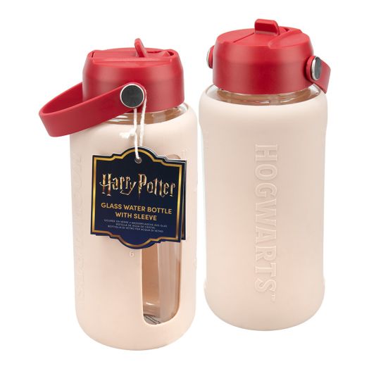 Harry Potter Glass Water Bottle with Sleeve