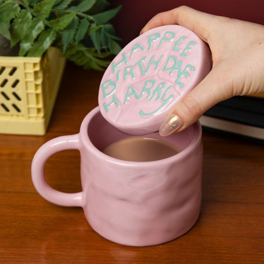 Happee Birthdae Cake Mug with Lid