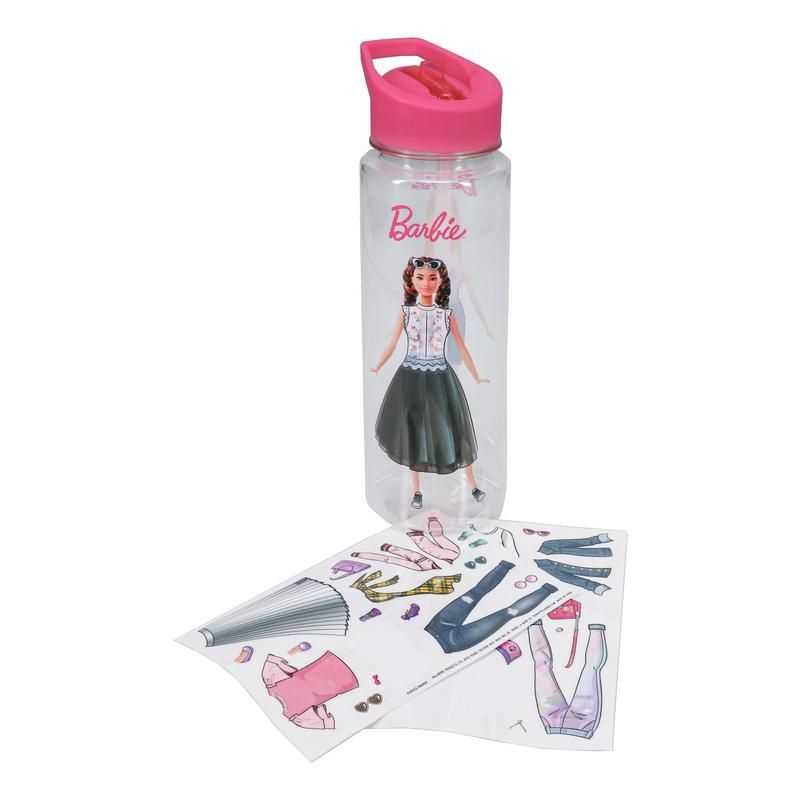 Barbie Water Bottle with Stickers Drinkware Paladone