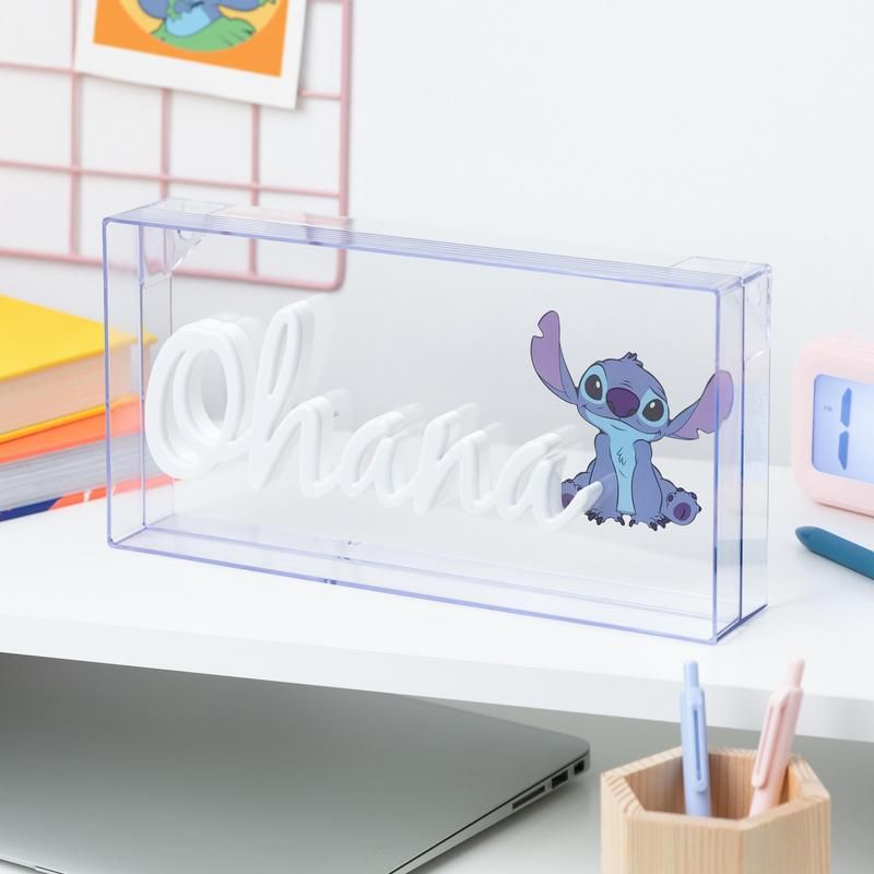Disney Stitch Blue Ohana LED Neon Light - Paladone Trade