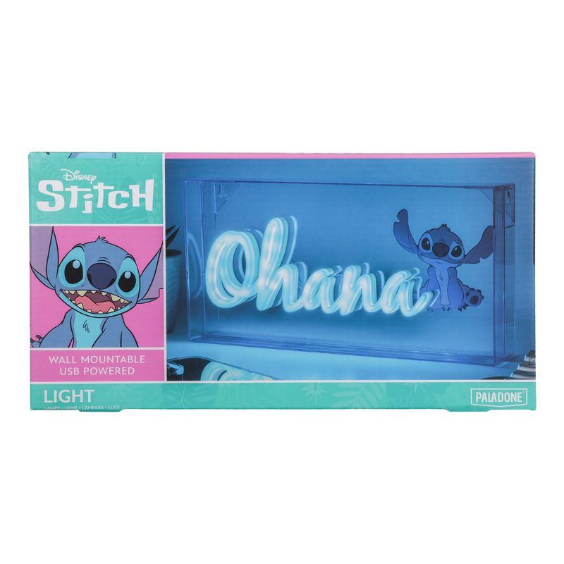 Disney Stitch Blue Ohana LED Neon Light - Paladone Trade