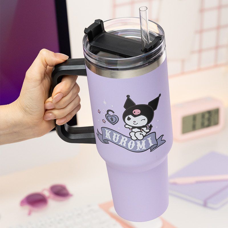 Sanrio Kuromi 900ml Insulated Cup and Straw - Paladone Trade