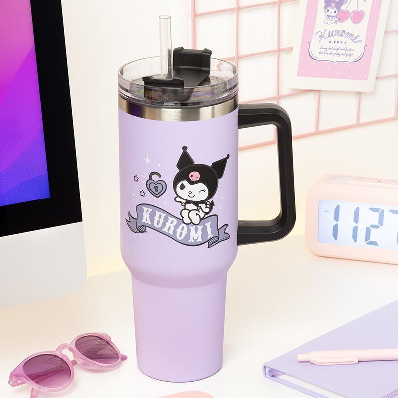Sanrio Kuromi 900ml Insulated Cup and Straw - Paladone Trade