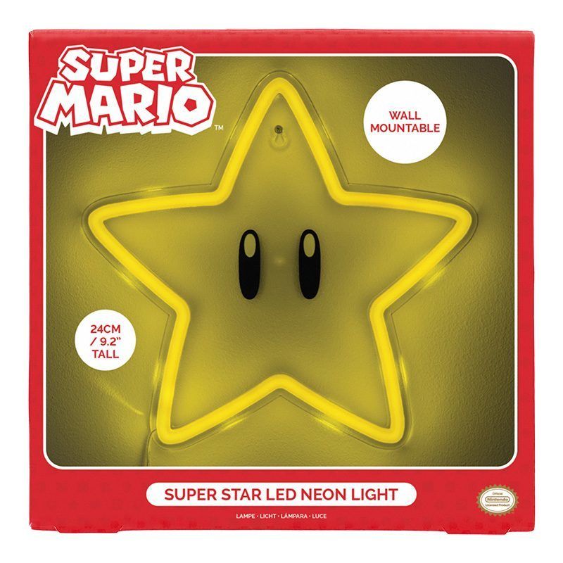 スーパースター　LED　マリオ　ネオンライト　usb　25cm  国内【残5限定 スーパーキノコ ネオンライト マリオ USB 国内 25cm【残5限定